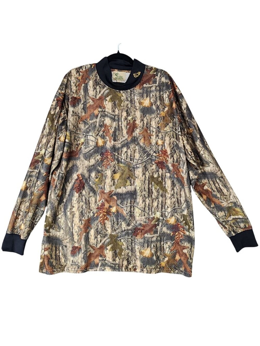Mothwing Shirt Mens XL Green Camouflage Vented Breathable Long Sleeve Stretch